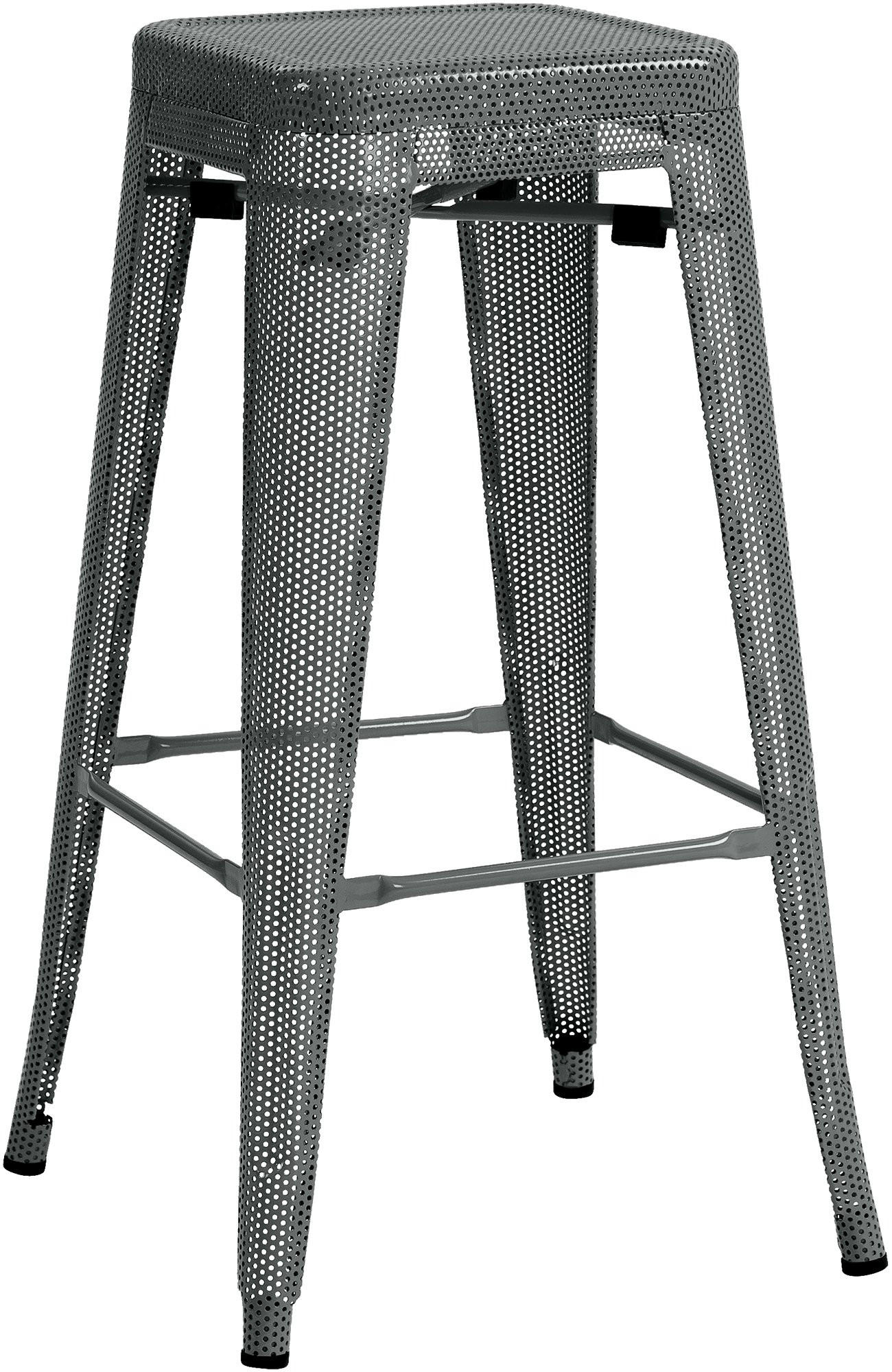 BARHOCKER Metall grau - Grau, Metall (43/77/43cm) - CLP