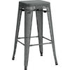 BARHOCKER Metall grau - Grau, Metall (43/77/43cm) - CLP