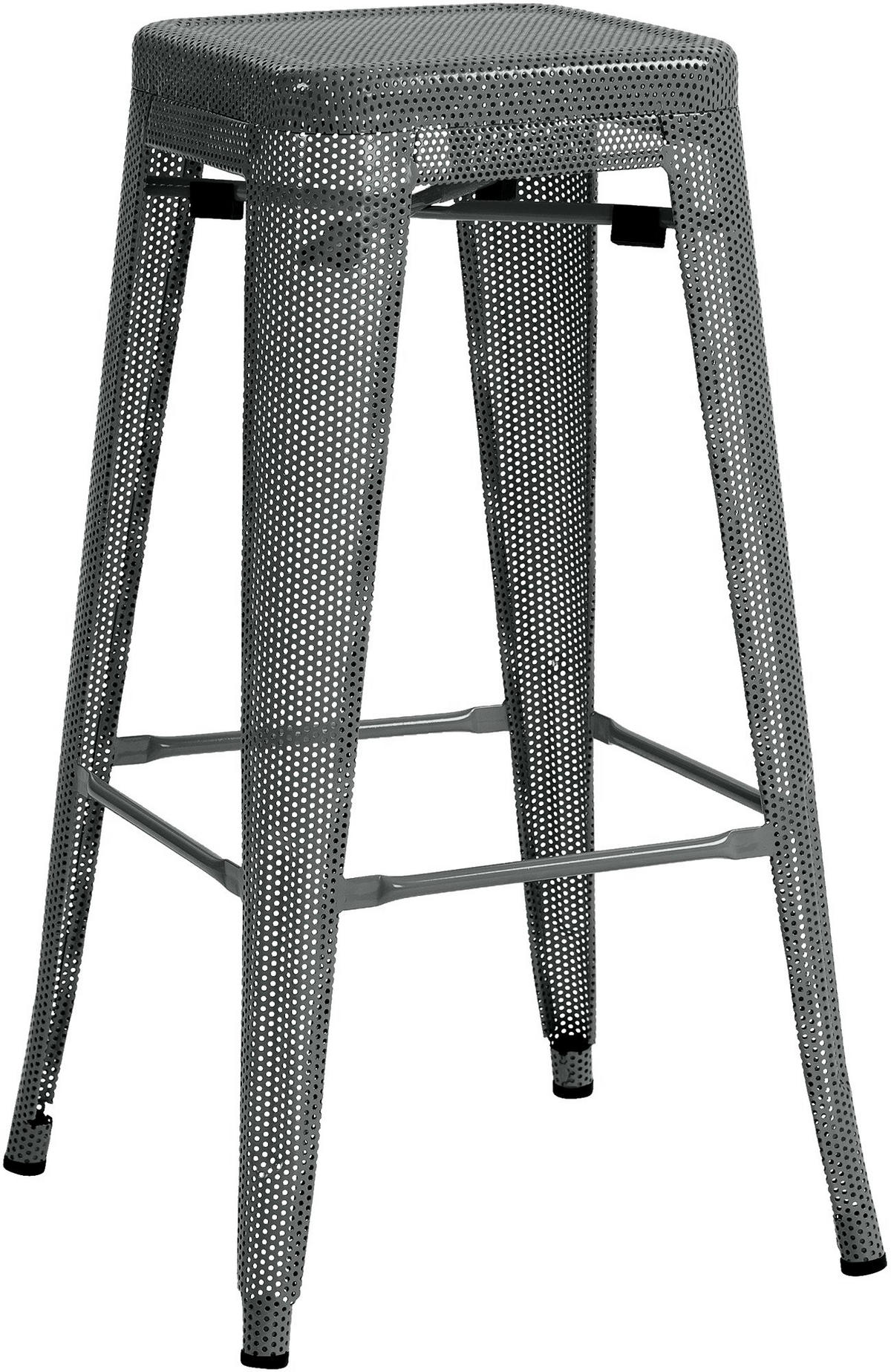 BARHOCKER Metall grau - Grau, Metall (43/77/43cm) - CLP