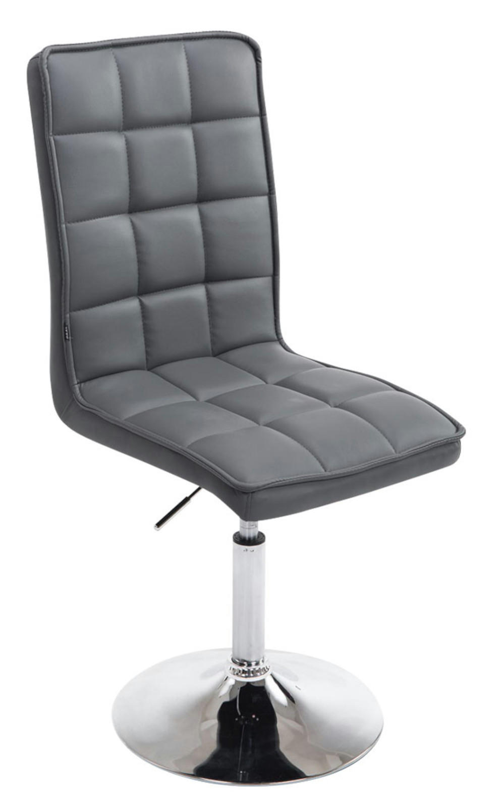 ESSZIMMERSTUHL Peko-Two Kunstleder, Gestell Metall in Chromoptik Grau - Chromfarben/Grau, Textil/Metall (43/104/56cm) - TPFLiving