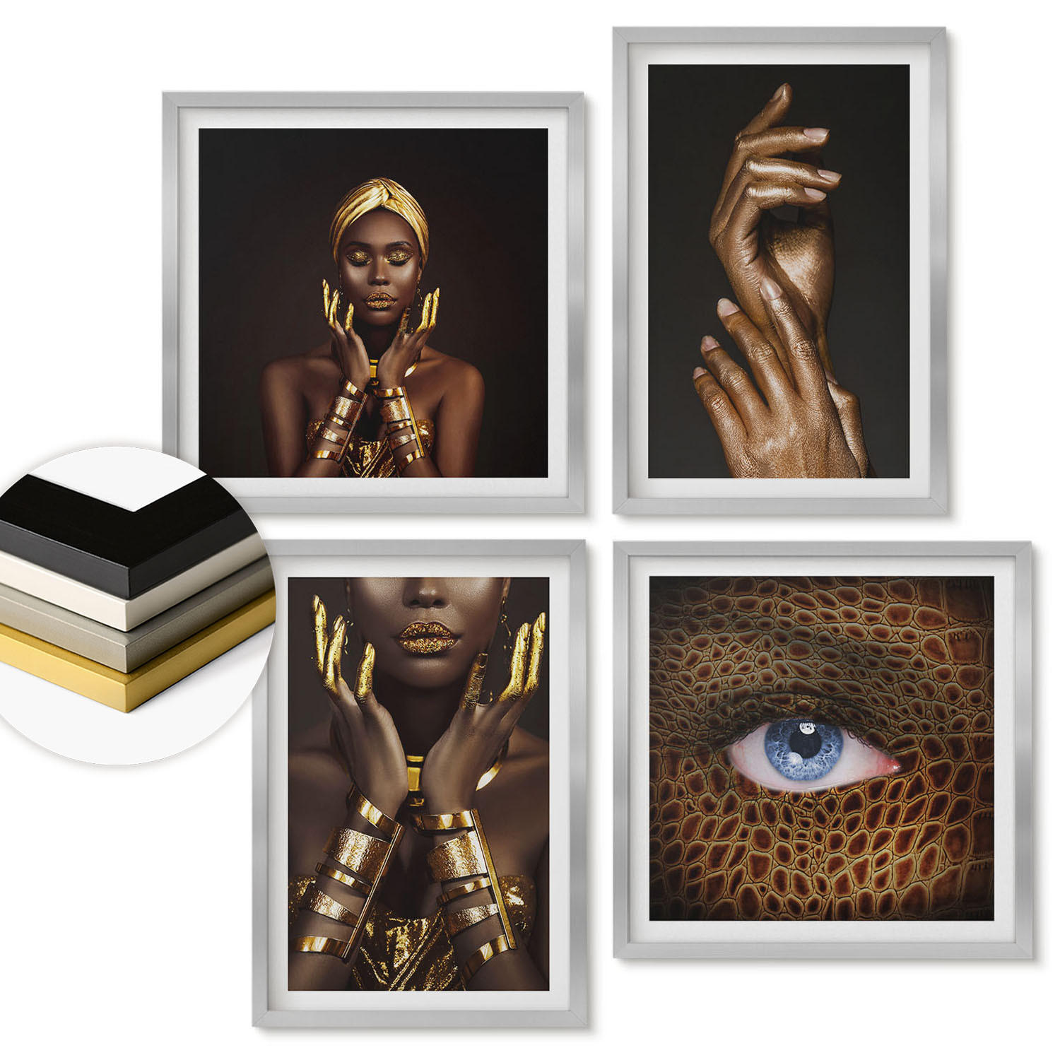 ArtPrintCave Wandbilder Silber 50x50 cm