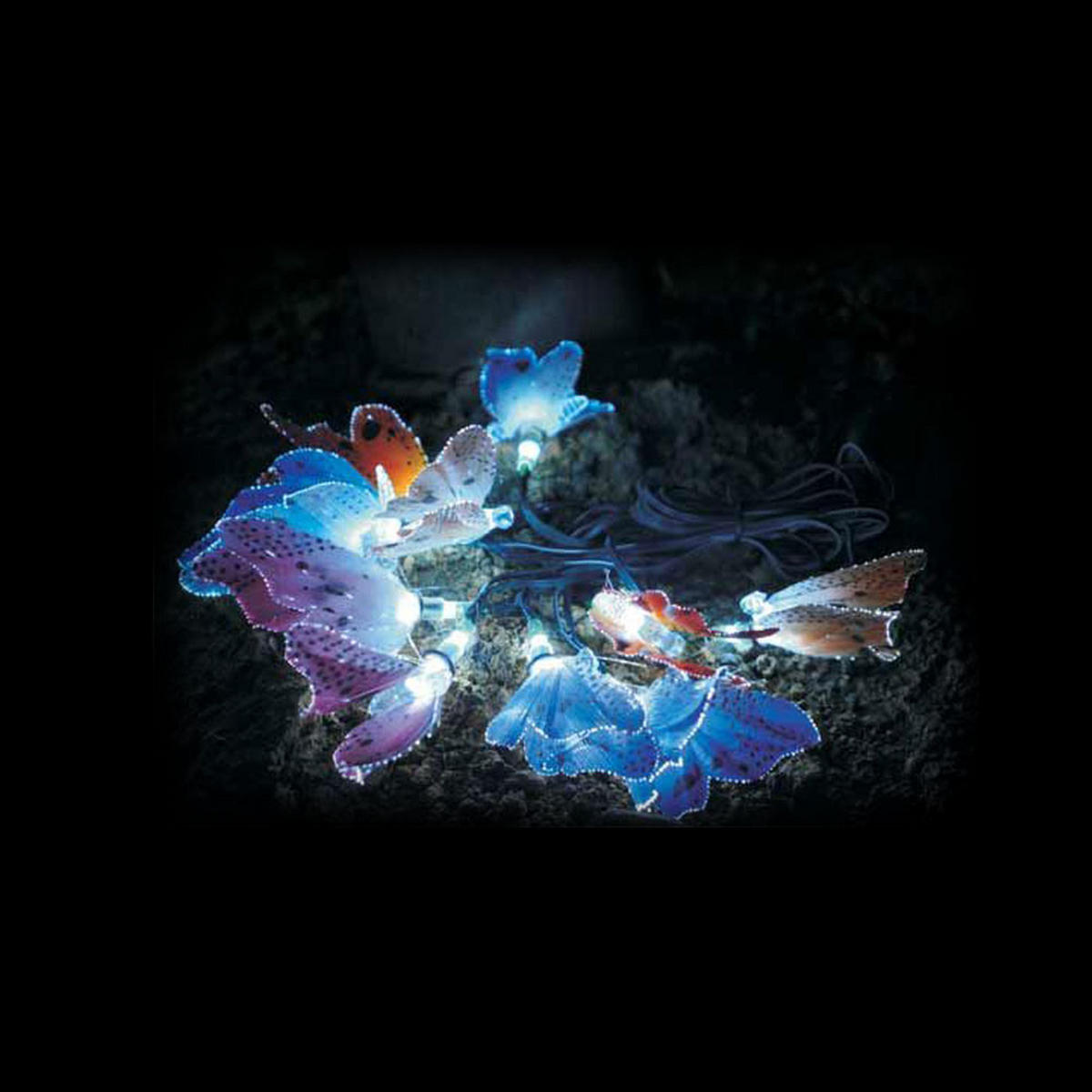 LED LICHTERKETTE Bunt Spritzwassergeschützt - Multicolor, Textil (268/5/5cm)