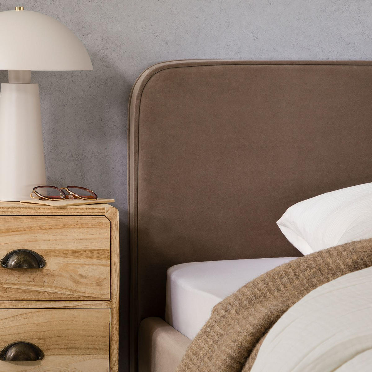 POLSTERBETT LAVORO 90X200 CM - Greige, Textil (90/200cm) - IDIMEX