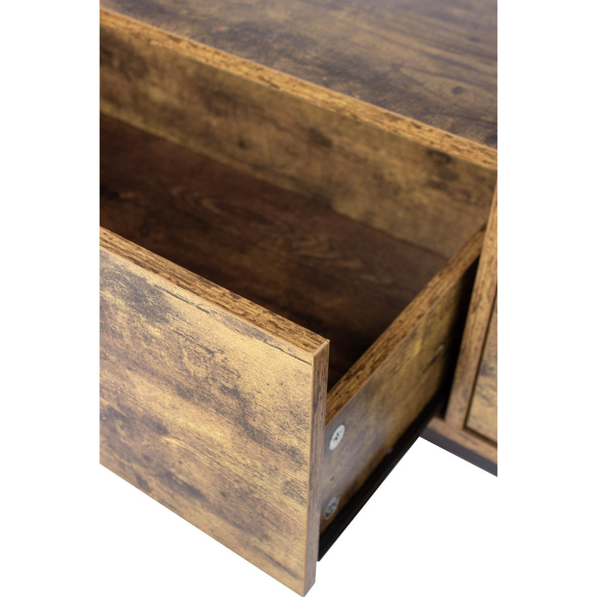 TV-LOWBOARD - Braun, Holzwerkstoff/Metall (120/50/40cm) - Relaxdays