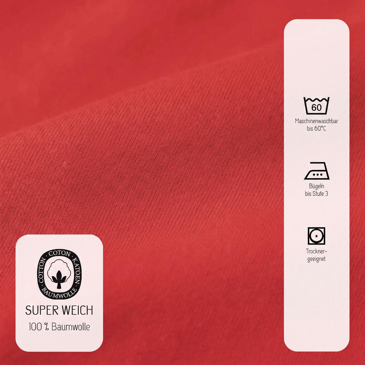 SPANNBETTTUCH Basic Jersey rot, 140x200 cm - 160x200 cm - Rot, Textil (160/200cm) - biberna