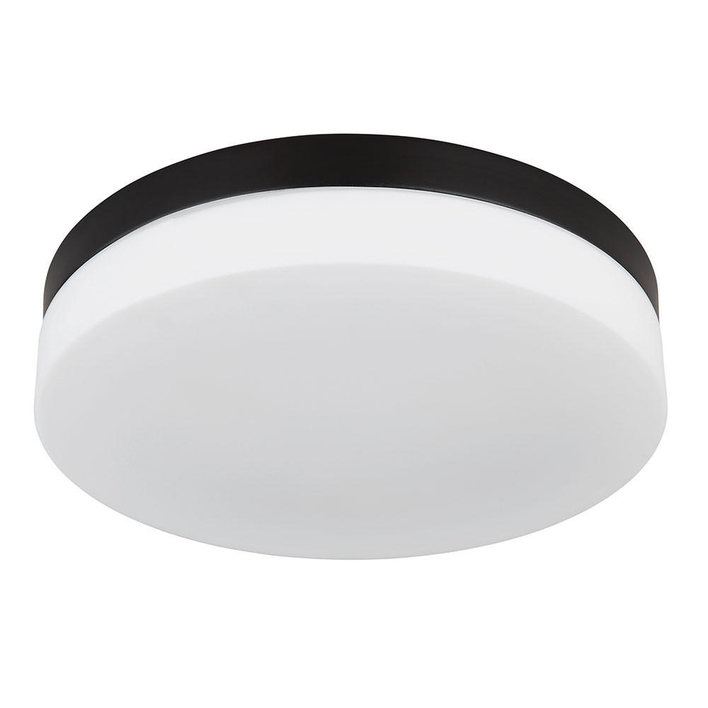 LED DECKENLEUCHTE Aluminium Schwarz - Schwarz, Glas (30/30/6.5cm) - Globo Lighting