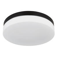 LED DECKENLEUCHTE Alu Glas Schwarz - Schwarz, Glas (30/30/6.5cm) - Globo Lighting