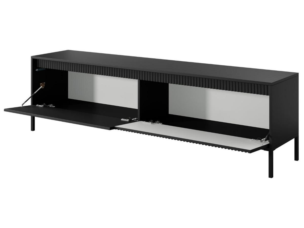 TV-SCHRANK Schwarz 187 cm Sorano - Schwarz, Naturmaterialen/Metall (187/54/40cm) - Graingold