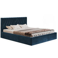 BETT Blau OLDO 5 Gepolstert Hydrophobe Stoff 120x200 cm - Dunkelblau, Textil (120/200cm) - Sepro Meble