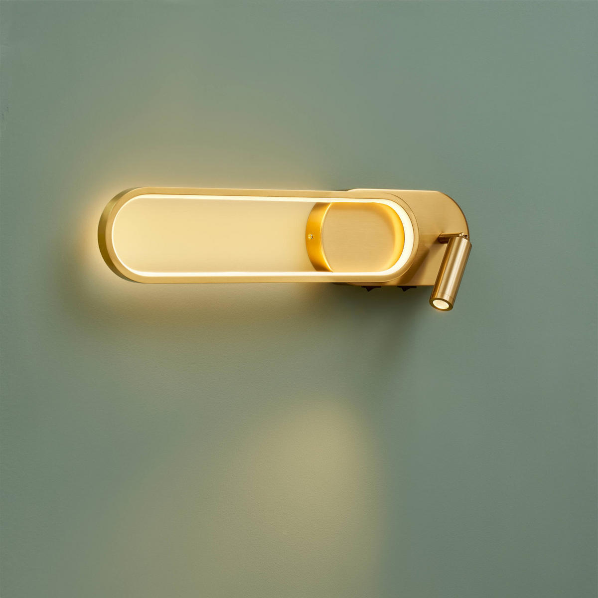 WANDLEUCHTE Jena, Messing, 49cm - Goldfarben, Metall (15/49/49cm) - KOSILUM