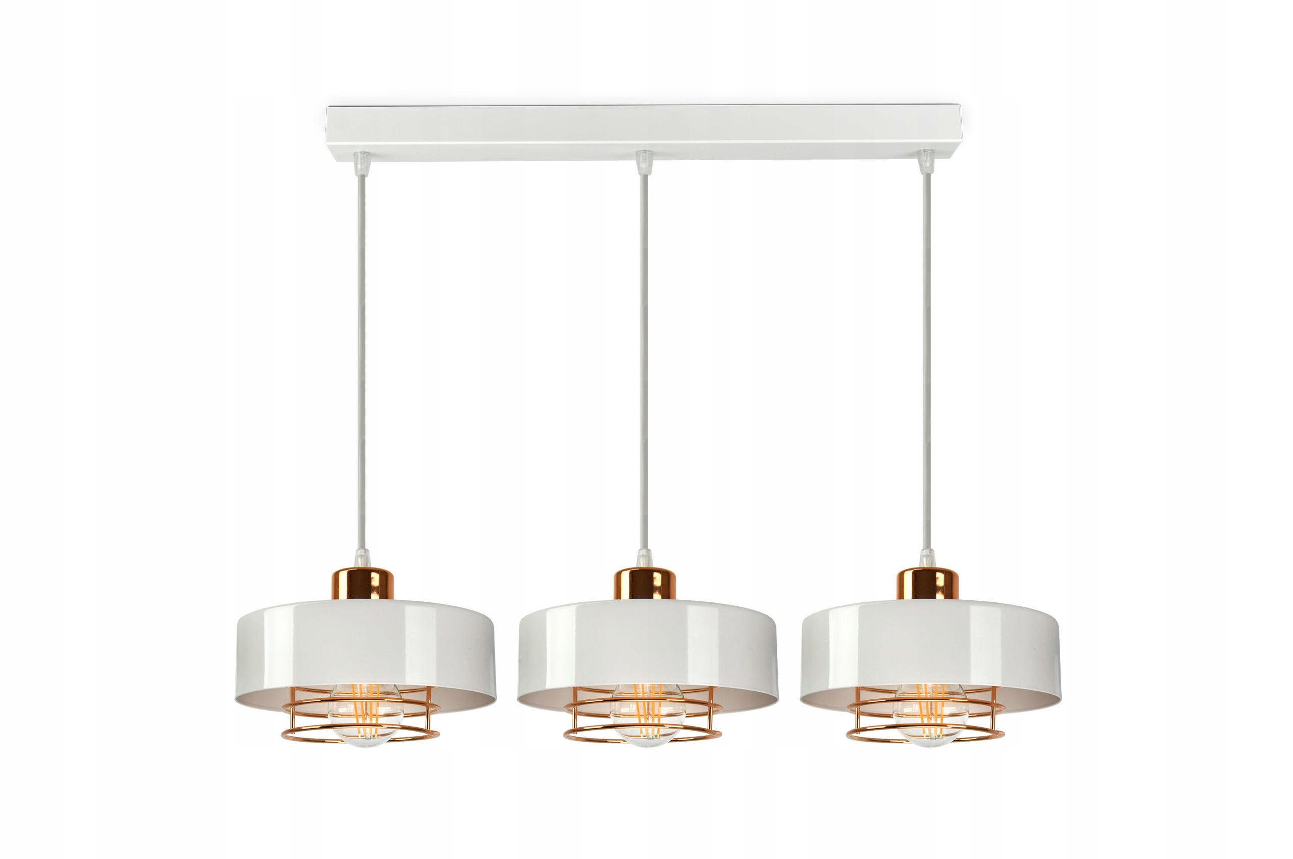 PENDELLEUCHTE EDISON - Goldfarben/Weiß, Metall (20/80/70cm) - kiki design