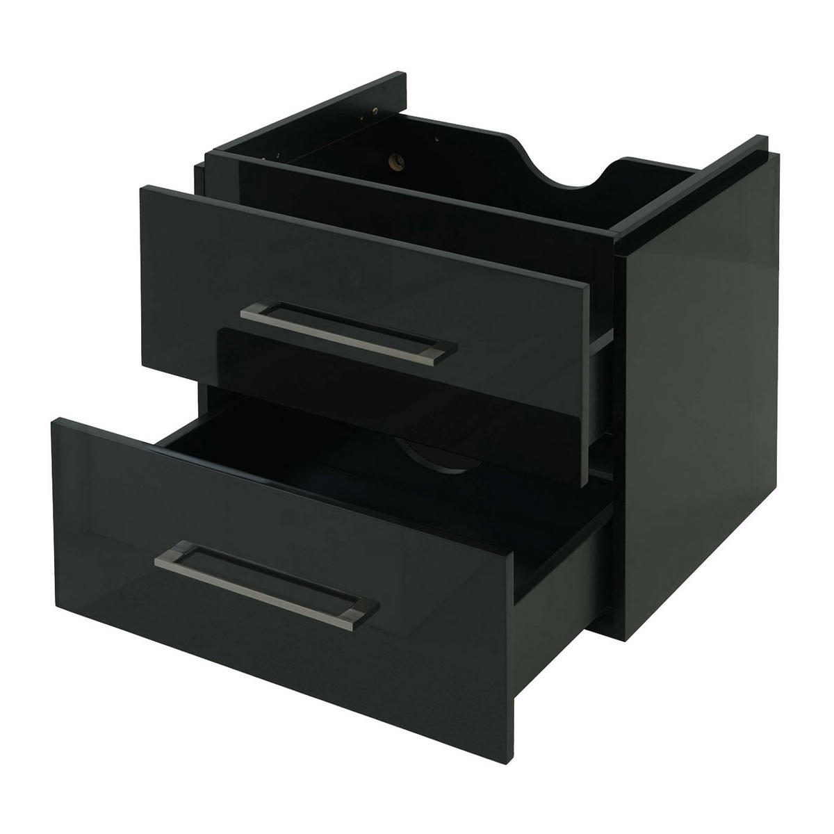 WASCHBECKENUNTERSCHRANK PREMIUM Schwarz - Schwarz, Holz (59/50/46cm) - MCW