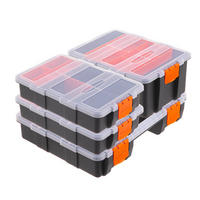 4XSORTIERBOX - Multicolor, Kunststoff (29/18/22cm) - Relaxdays