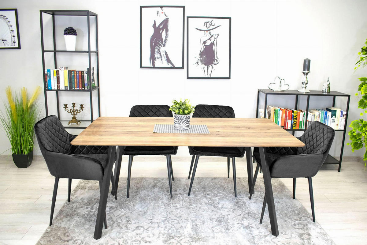 ESSZIMMERSESSEL, Velours in Grau, DIAMANTPOLSTERUNG, mit Armlehnen - Grau, Textil (46/81/43cm) - Best For Home