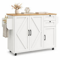 KÜCHENINSEL in Weiß mit Speicherraum und Snackregalen für Küche und Esszimmer, B120/T43.2/H92 cm - Weiß, Holzwerkstoff/Metall (120/92/43.5cm) - STILVORA