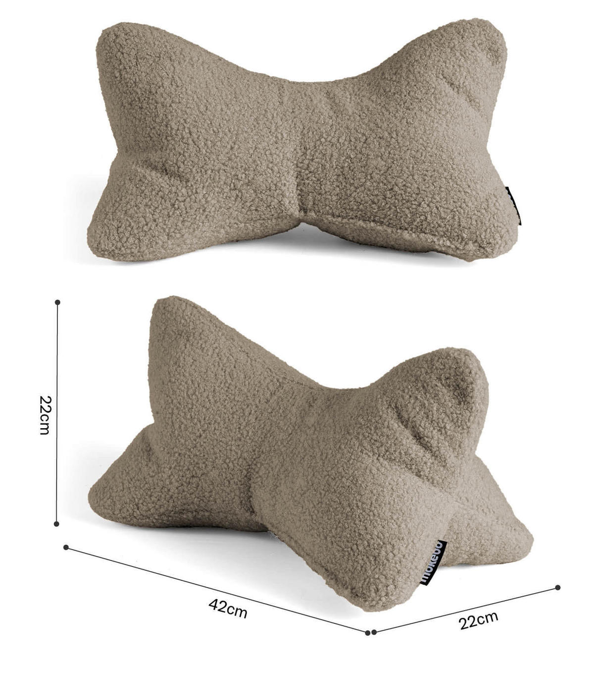 NACKENKISSEN Der Leseknochen - Braun, Textil (42/22cm) - Mokebo