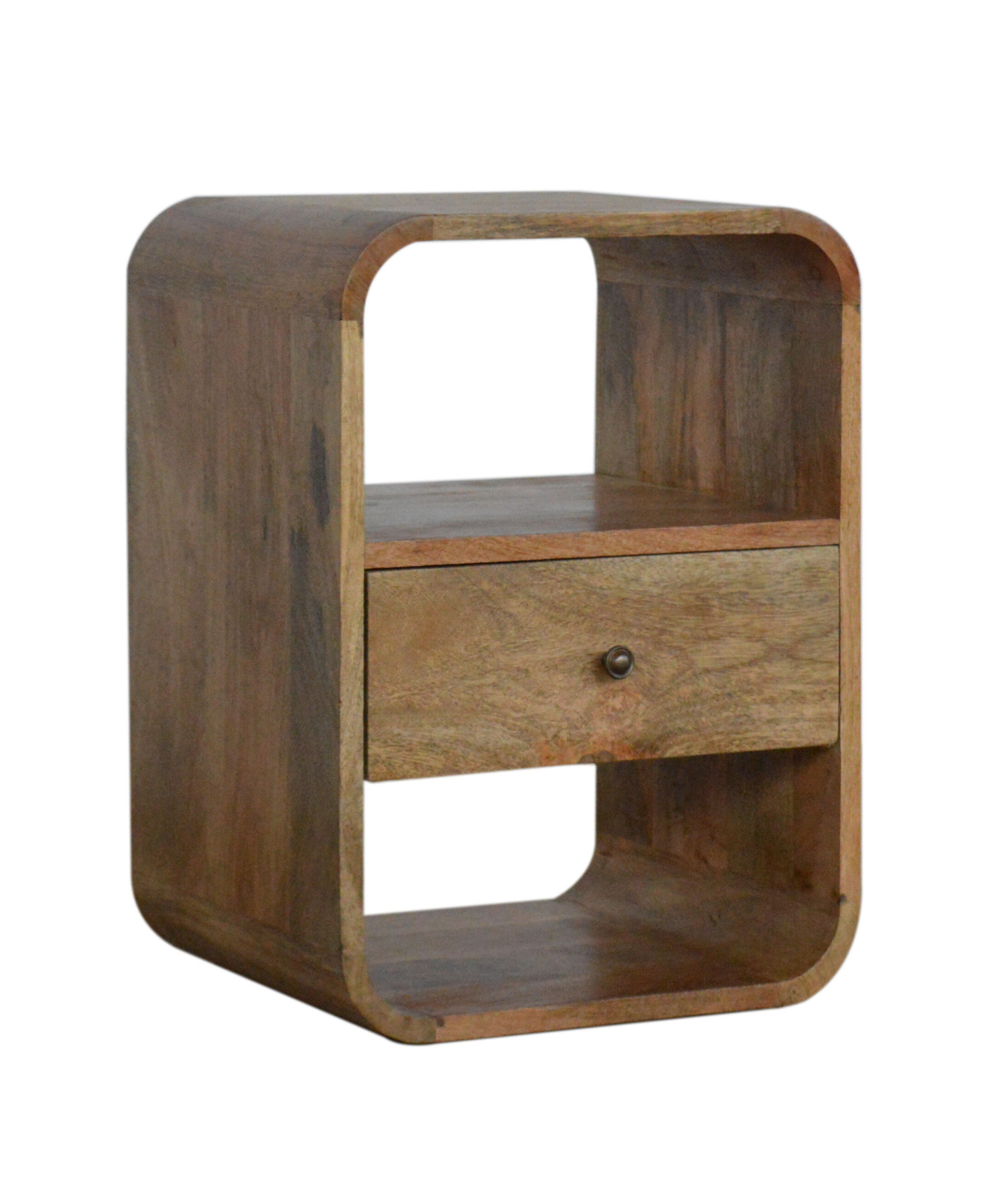 NACHTTISCH LONDON - Messingfarben/Braun, Holz/Metall (40/55/35cm) - Artisan Furniture