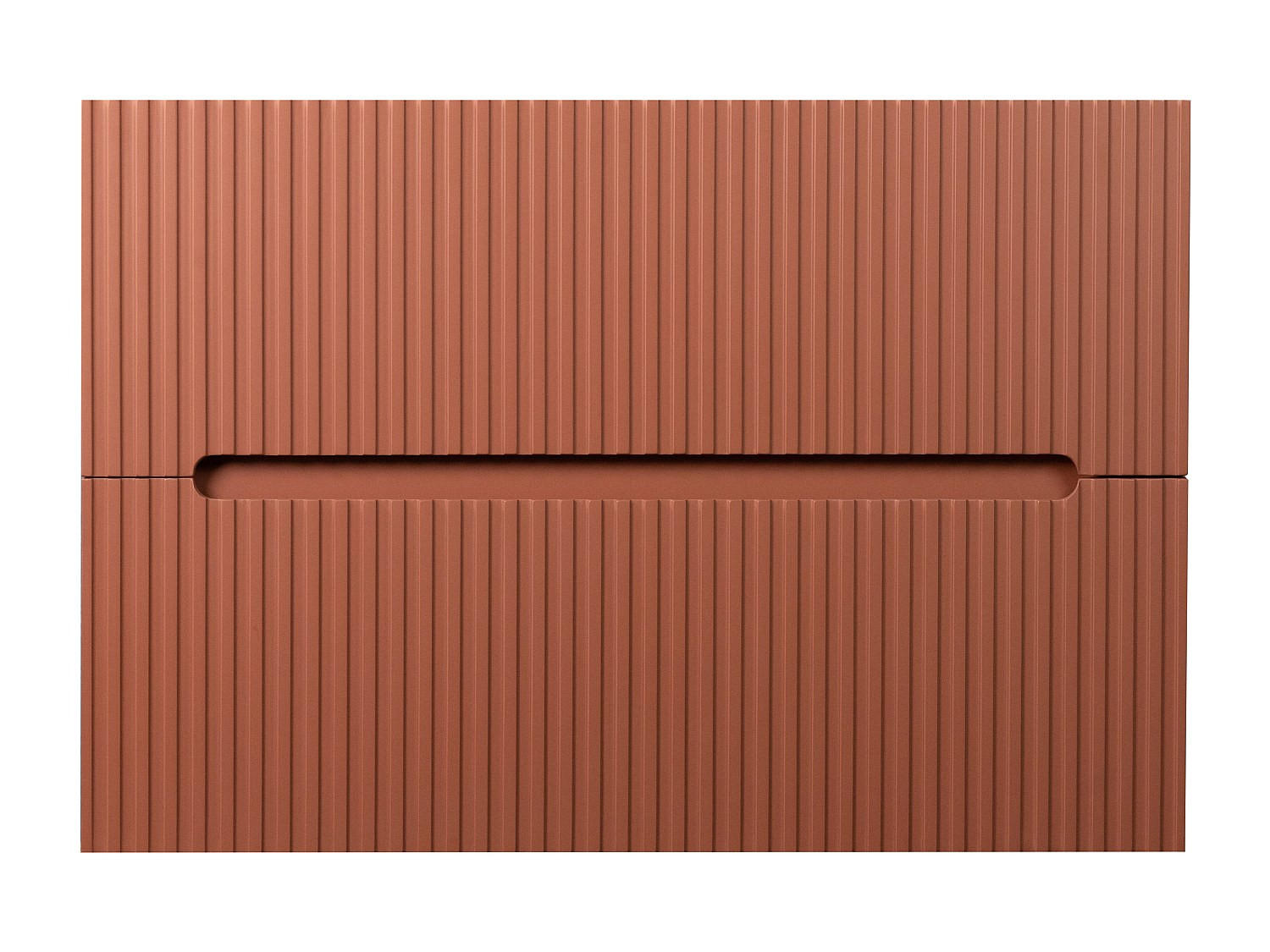 WASCHBECKENUNTERSCHRANK - 80 cm x 45.5 cm - Holz, Platte - Terracotta - PAVANI - Terracotta, Holz (80/55/45.5cm) - Vente-Unique