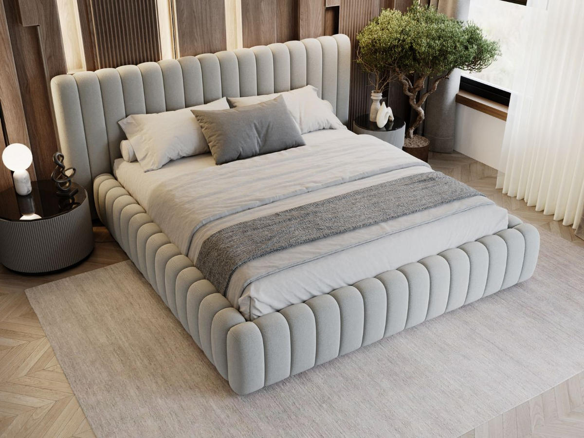 POLSTERBETT Bliss 200x200 Grau - Grau, Textil (200/200cm) - Graingold