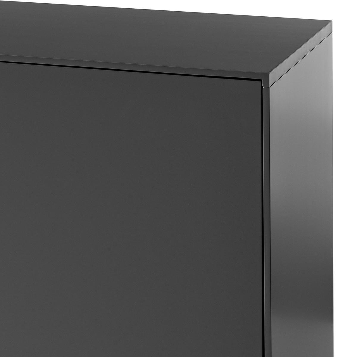 SIDEBOARD - Breite 160 cm - Eichefarben/Grau, Eichenholz/Holz (160/90/40cm) - home24