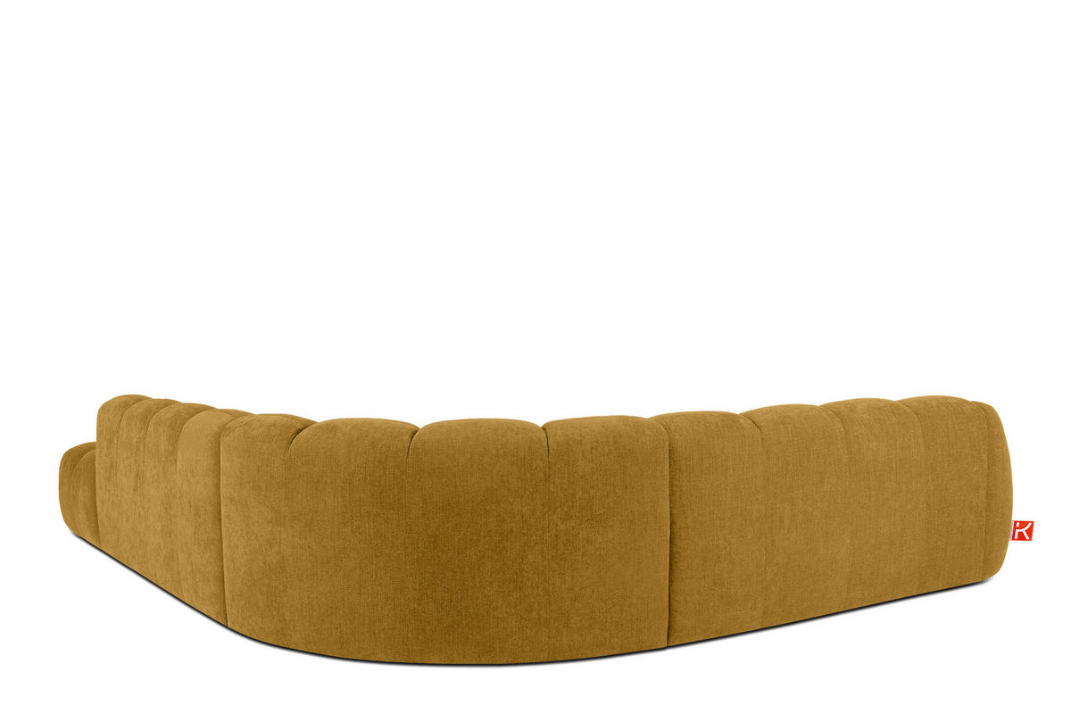 ECKSOFA RECHTS FLAVA, Honigfarben - Honig, Holz/Holzwerkstoff (310/354cm) - KONSIMO®