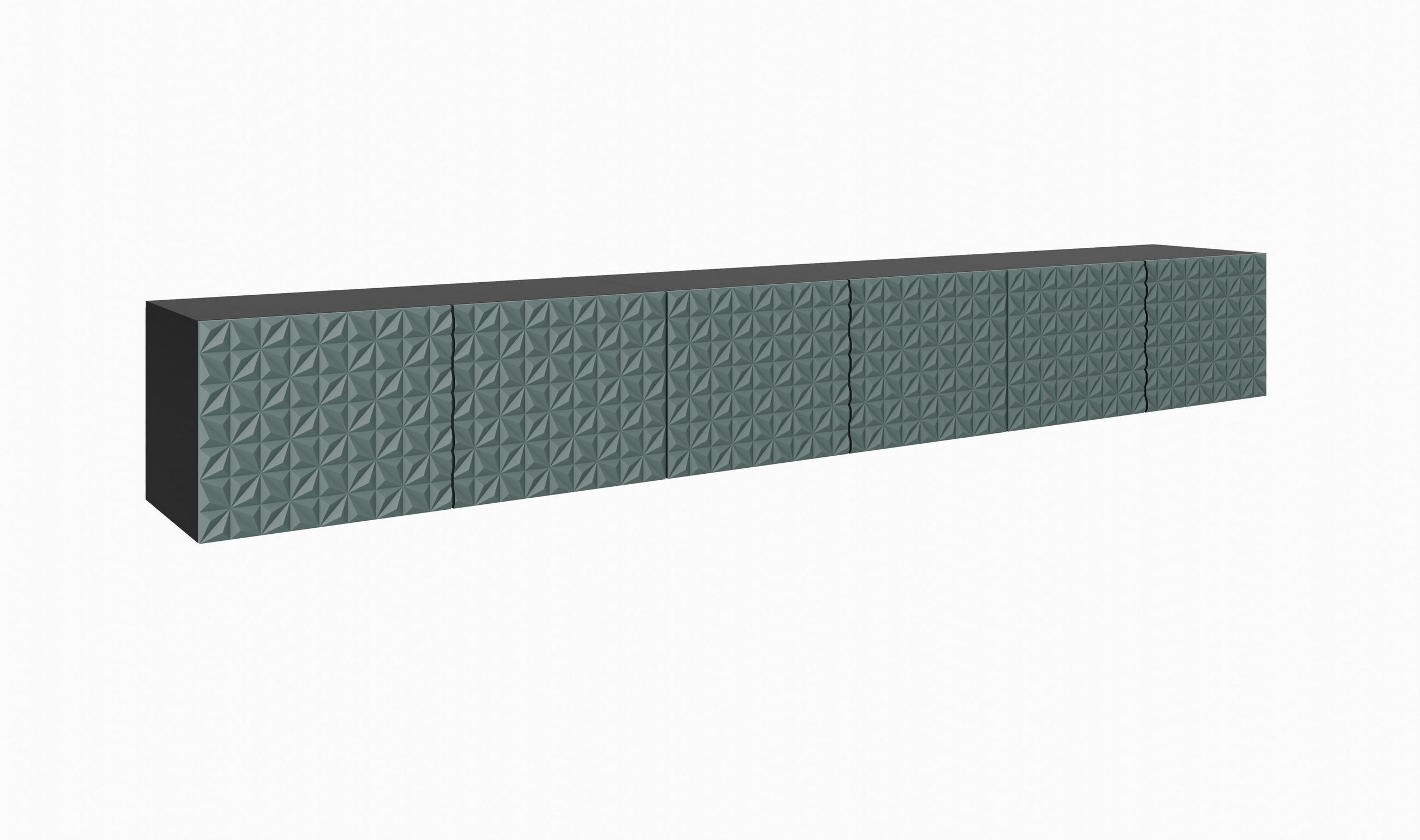 TV-SCHRANK CALI - Schwarz/Grün, Holzwerkstoff (300/41/40cm) - Meblini