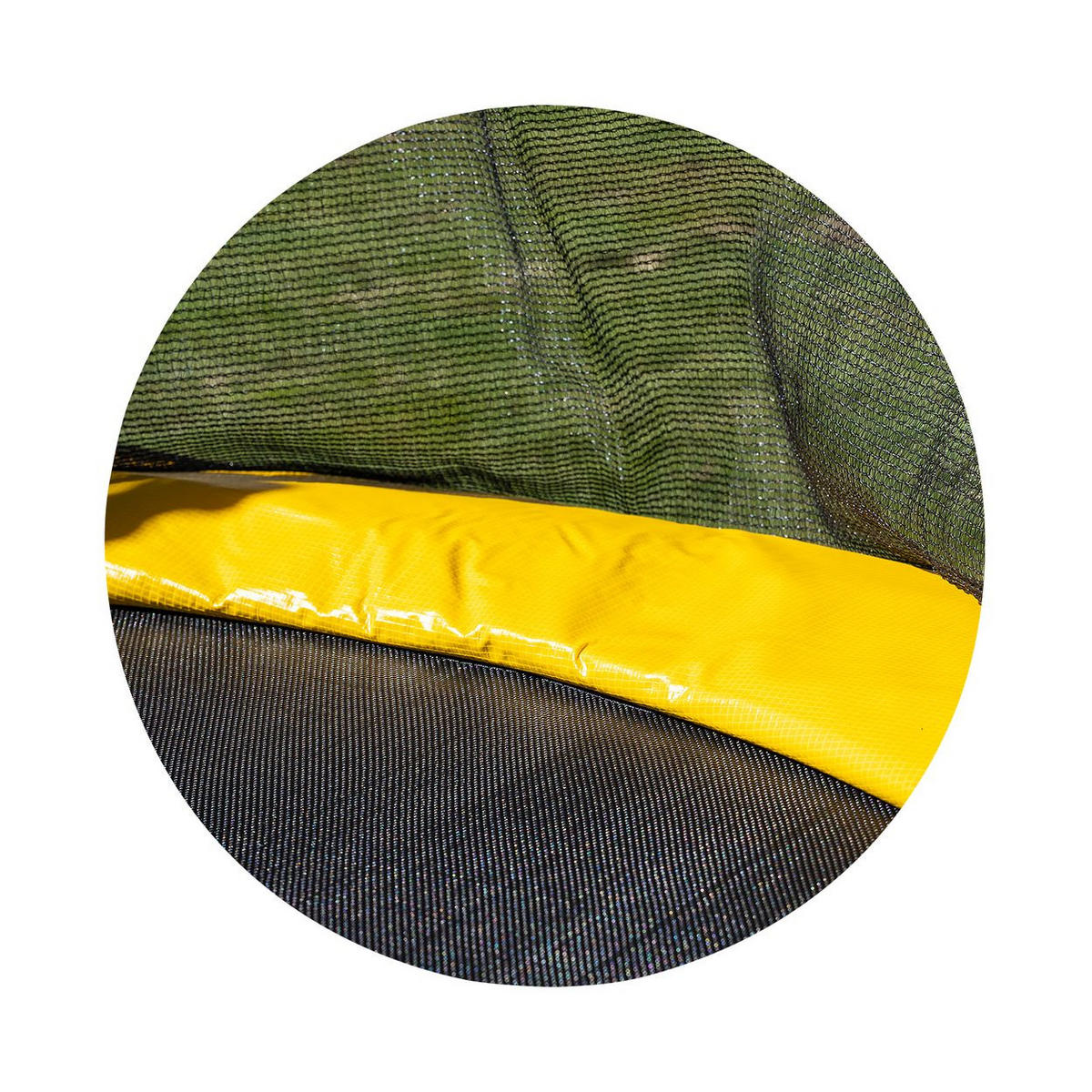 KINDERTRAMPOLIN Sporty 140 cm gelb Basketballkorb Leiter Federabdeckung - Gelb, Textil (140/140cm) - Chipolino