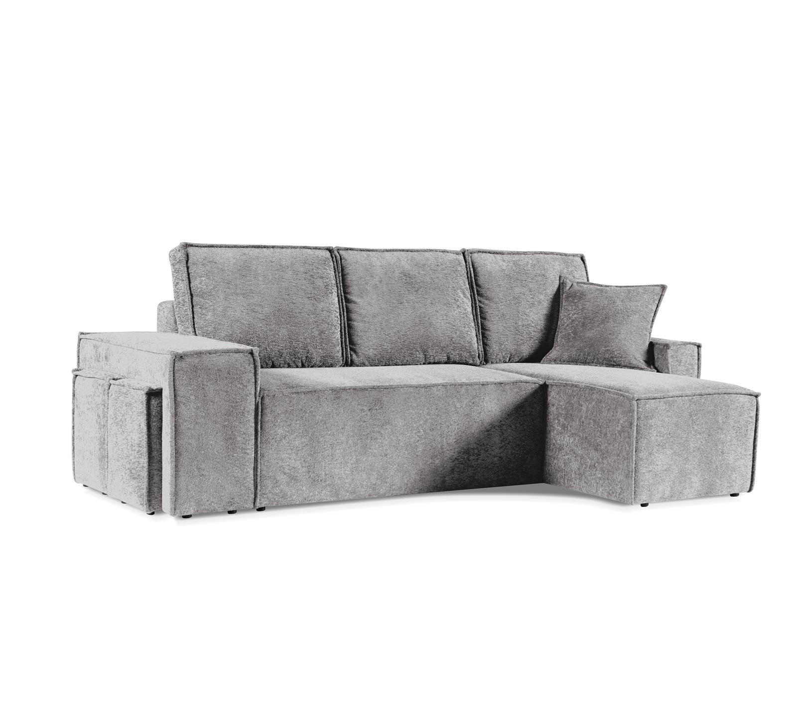 Bettso Ecksofa Grau 259x153 cm