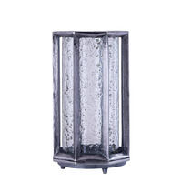 WINDLICHT Connhal Schwarz 20/20/34cm - Schwarz, Glas (20/34/20cm) - PTMD Collection