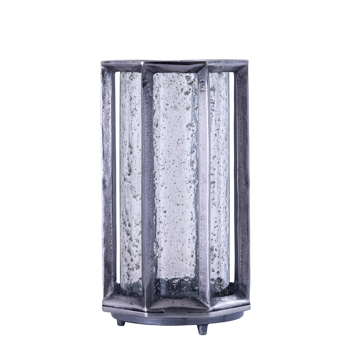 WINDLICHT Connhal Schwarz 20/20/34cm - Schwarz, Glas (20/34/20cm) - PTMD Collection