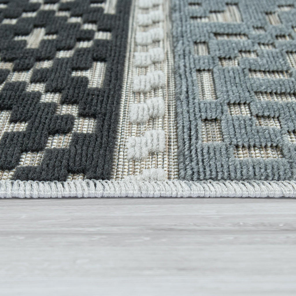 Thumbnail - Paco Home Outdoorteppich, Schwarz, Textil, Rechteckig, 200x290 cm, strapazierfähig, für Fußbodenheizung geeignet, Teppic...