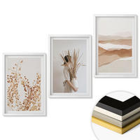WANDBILDER 3er-Set - 40x60 cm Weißer Rahmen - Rustikale Boho-Blumenmotive - Weiß, Kunststoff (40/60cm) - ArtPrintCave