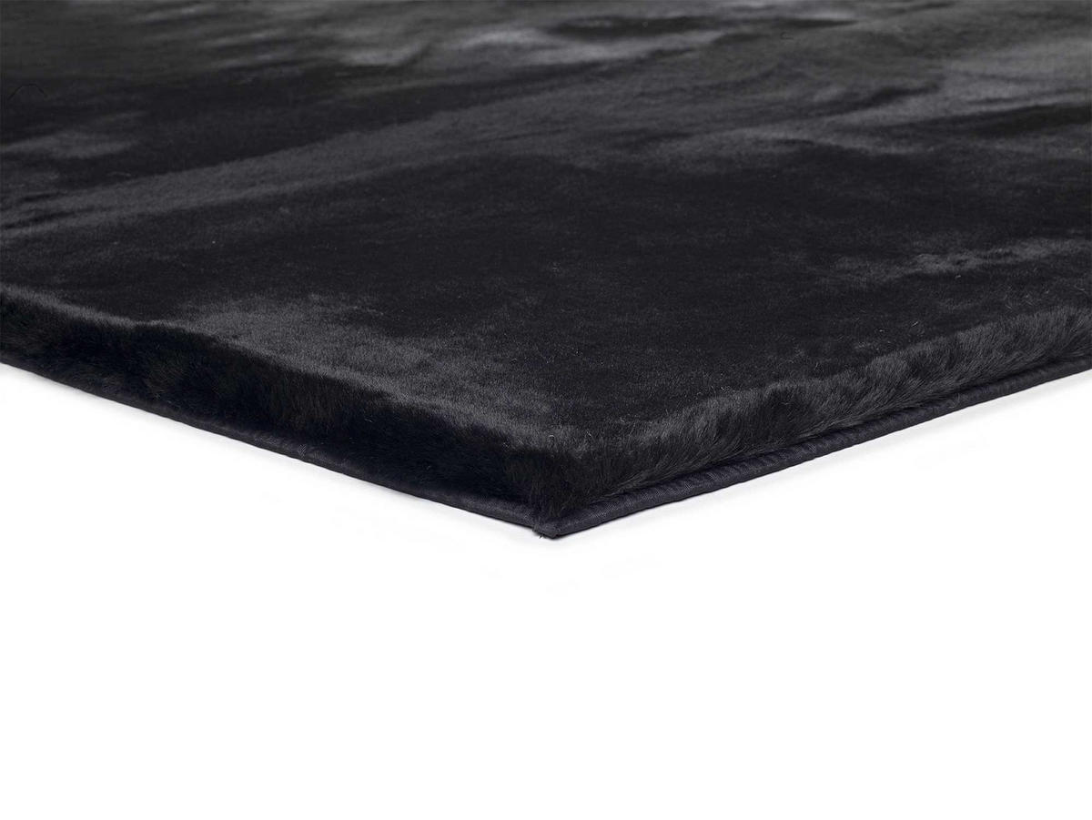 KUNSTFELL waschbar Schwarz Fox 60/90 cm - Schwarz, Textil (60/90cm) - Atticgo