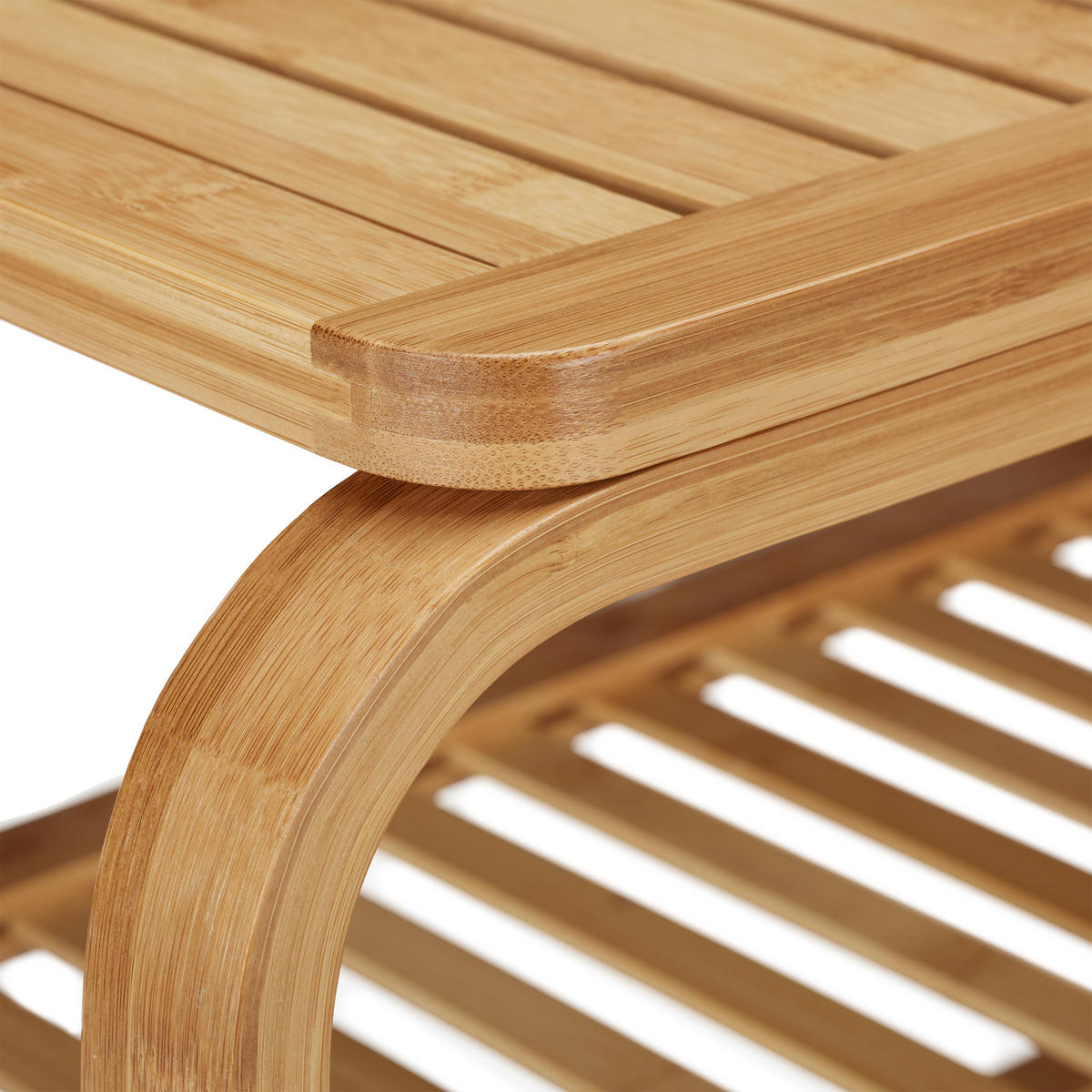 SCHUHBANK Bambus - Hellbraun, Holz (70/45/30cm) - Relaxdays
