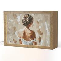 TISCHLEUCHTE Frau - Farbe - Abstrakt - Beige - Modern 30x20 cm - Brombeere, Holzwerkstoff (8/30/20cm) - OnlyWow