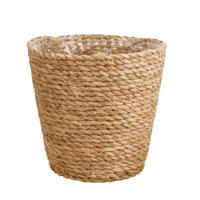 BLUMENTOPF, Geflochtenes Rattan, 17 × 20 cm, 2 Stück - Braun, Naturmaterialien (20/17cm) - Weltevree