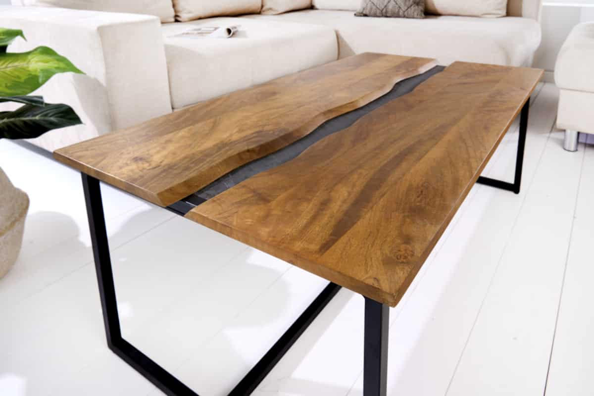 COUCHTISCH AMAZONAS Mango rechteckig Natur 110cm - Braun, Holz/Metall (60/110/40cm) - riess-ambiente