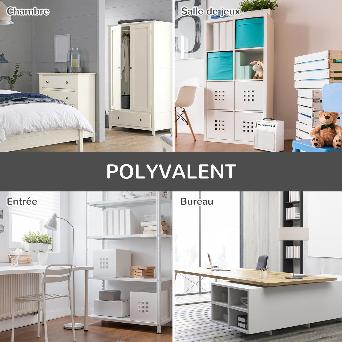 AKTENREGAL DE-14407 Industriedesign mit Metalltüren Schwarz/Holz - Braun, Holzwerkstoff (35/116.5/75cm) - ComfortXL