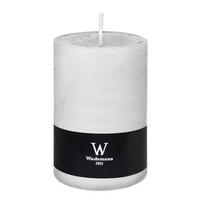 STUMPENKERZE Rustik Marble Style Weiß 140 x Ø 98 mm - Weiß, Paraffin (14cm) - Wiedemann Kerzen