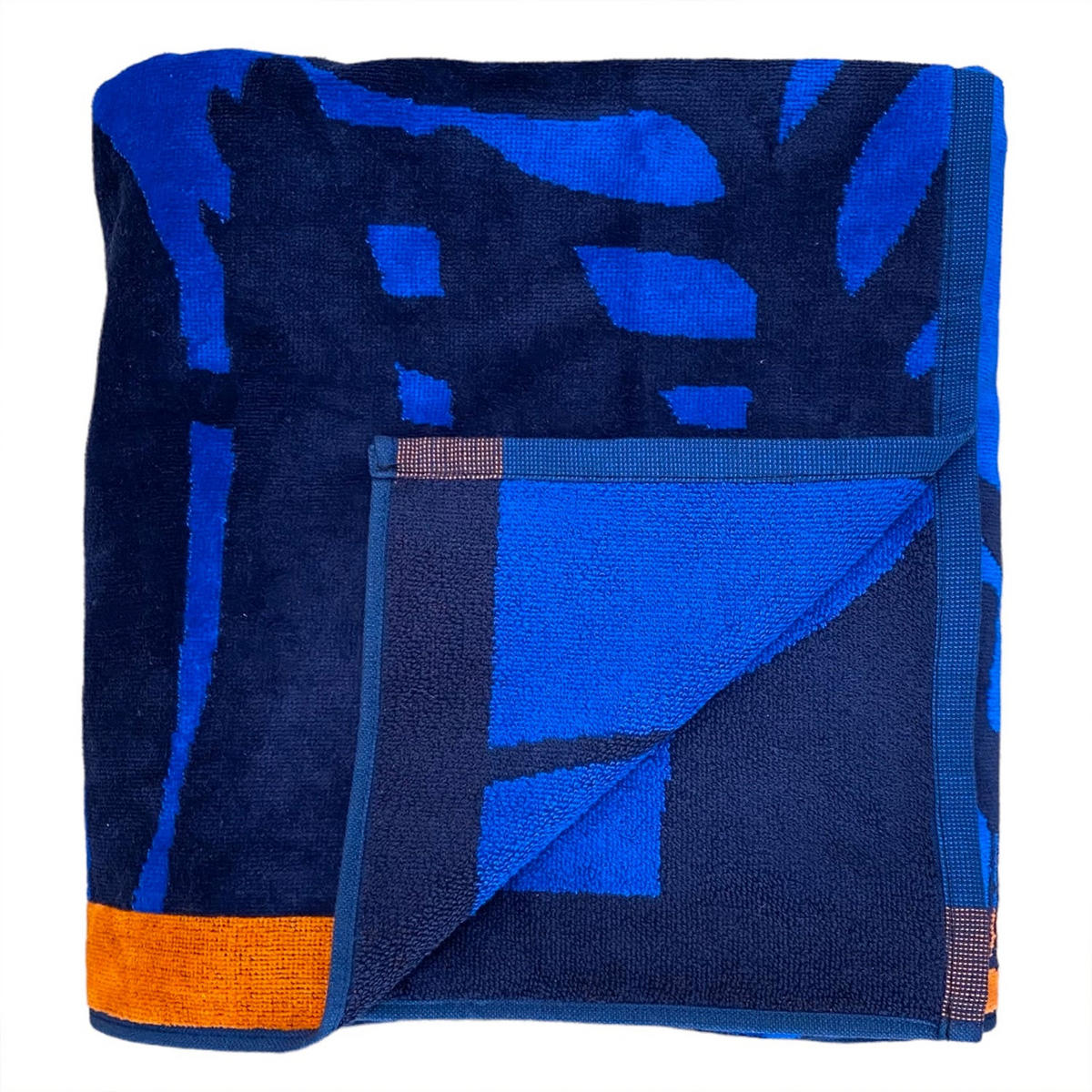 STRANDTUCH Frottee Velours Jacquard Sunday 140x180 400g/m² - Blau, Textil (140/180cm) - LE COMPTOIR DE LA PLAGE