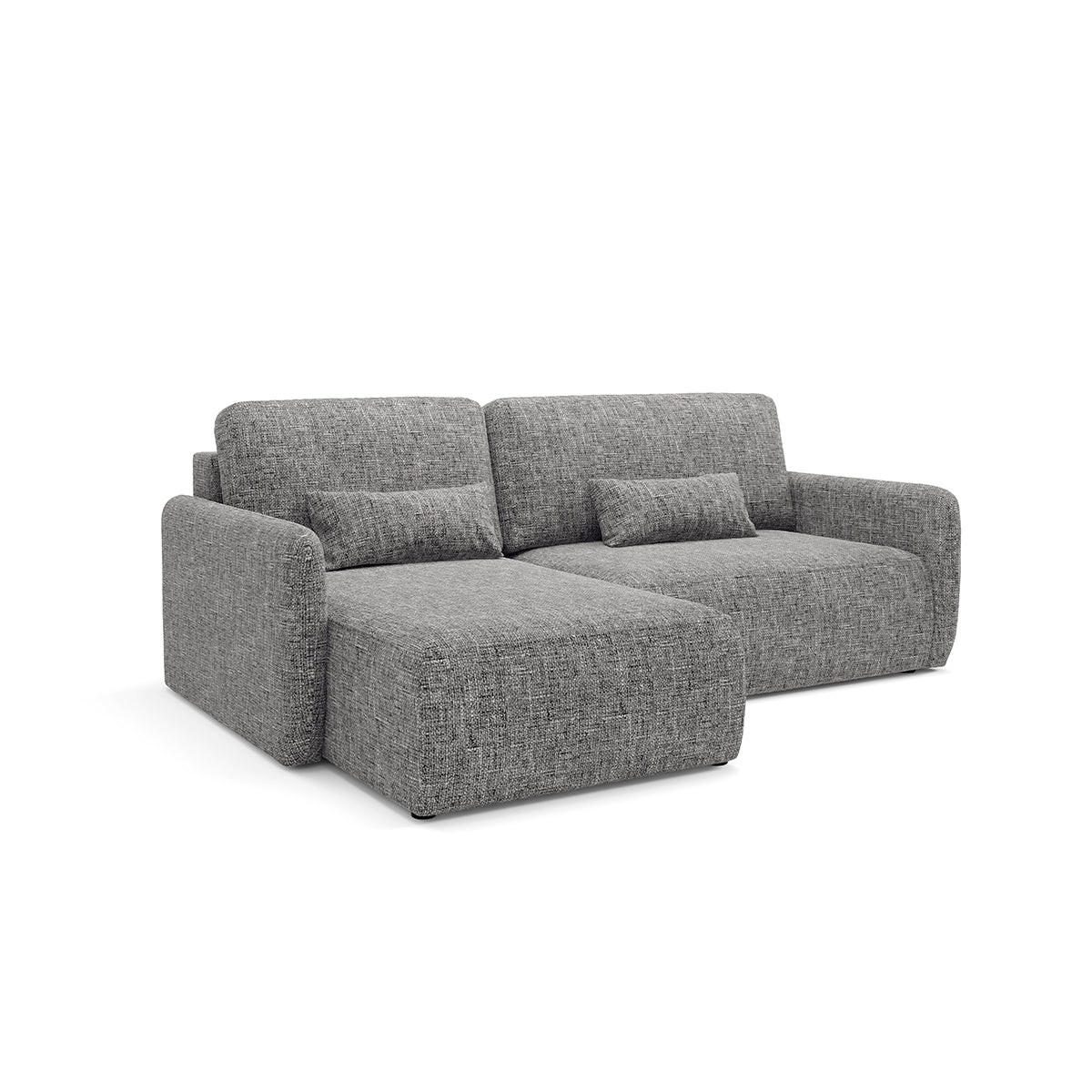 ECKSOFA Lazare 3 Sitzplätze Grau - Grau, Holz (207/148cm) - Petits-meubles