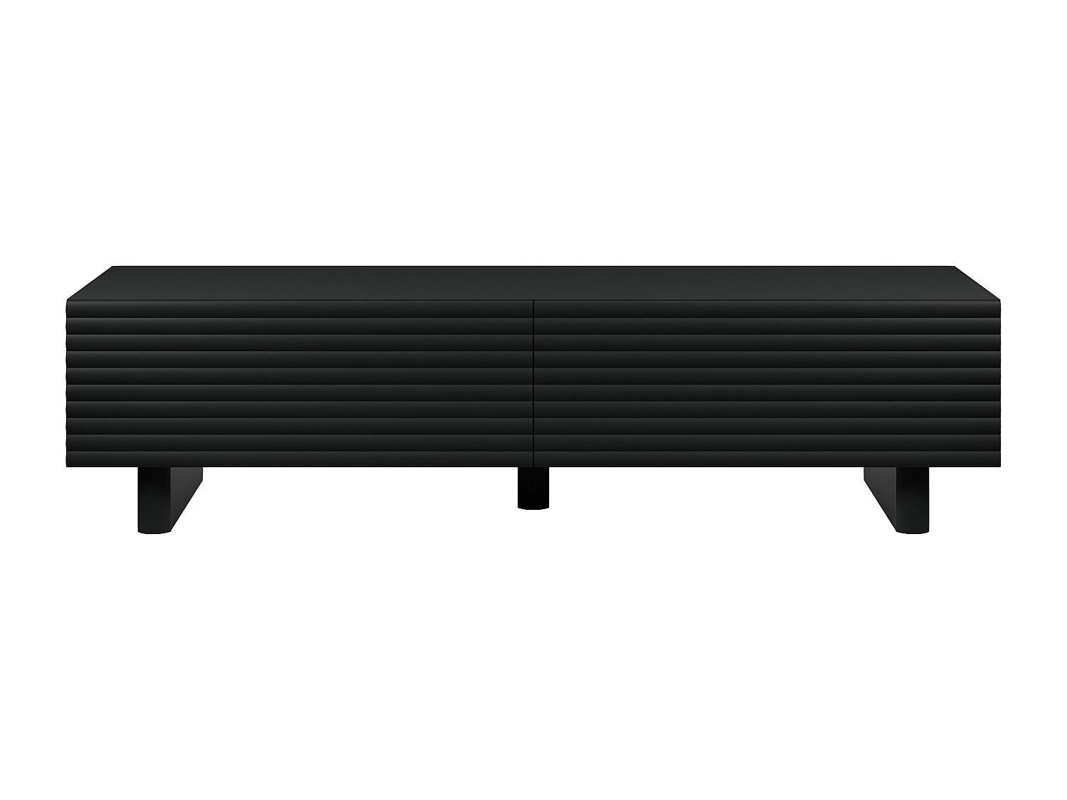 TV-BOARD - 180 cm x 36.8 cm - Holz, Platte - Schwarz - LUDIMA - Schwarz, Holz (180/46.1/36.8cm) - Vente-Unique