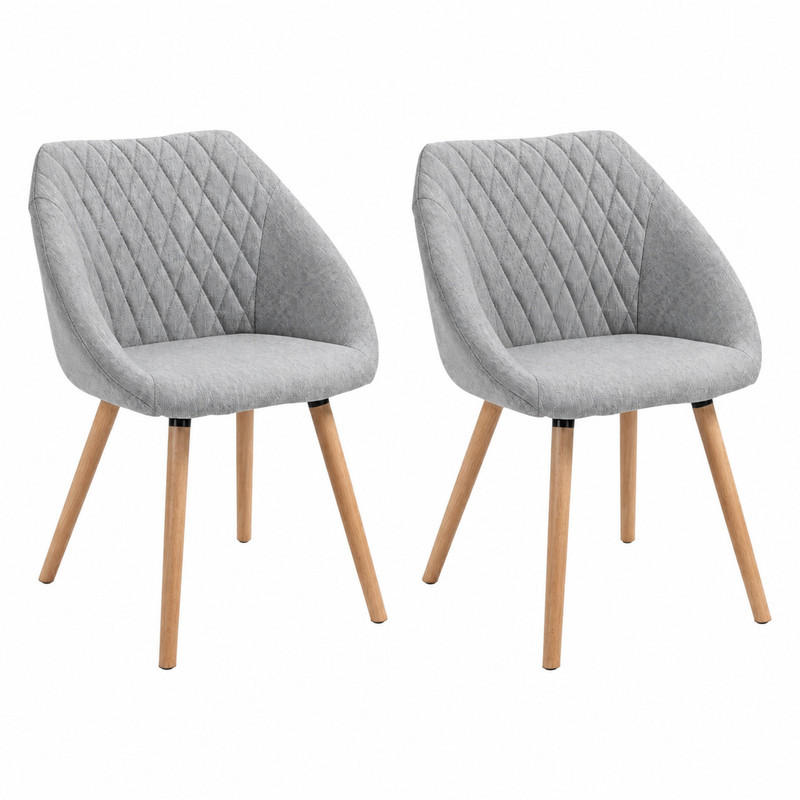 Meubliv Essstuhl-Set Grau 56x79x60 cm