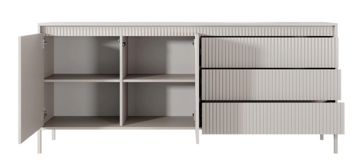 SIDEBOARD Falsetto Beige 187 cm - Beige, Holzwerkstoff/Metall (187/81.5/39.5cm) - Selsey