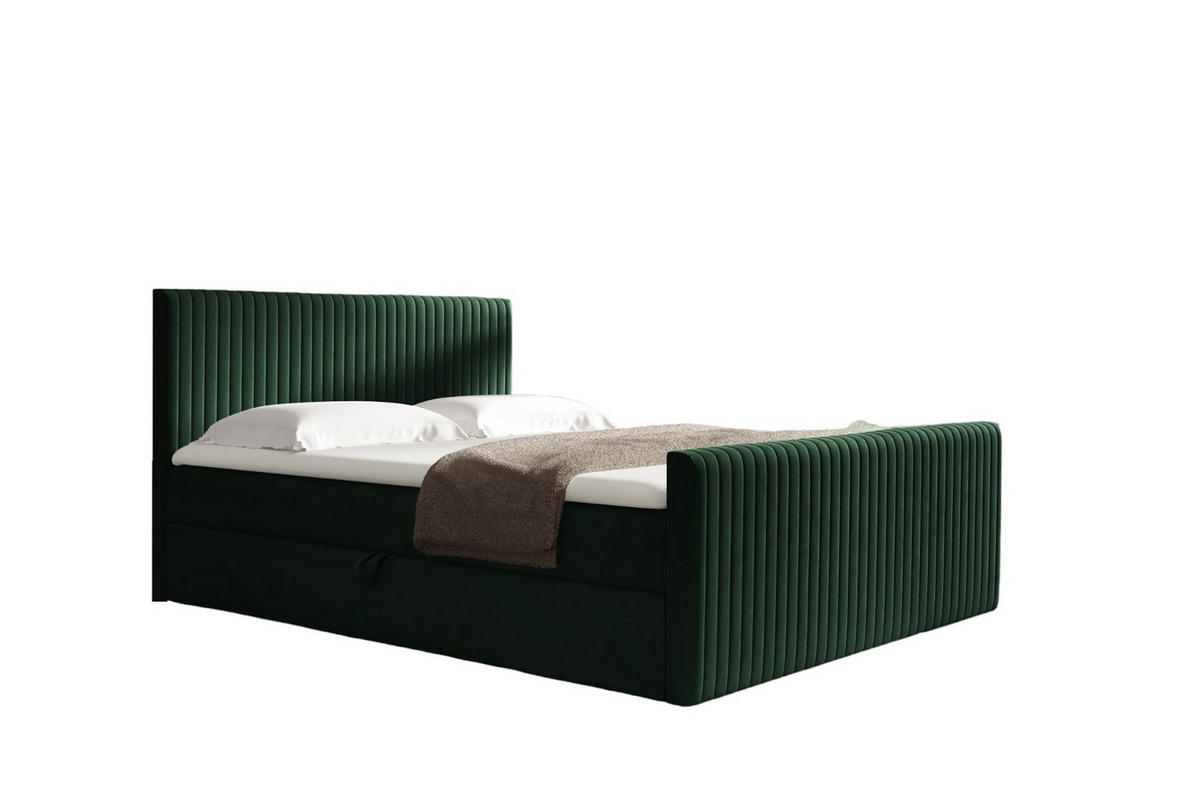 BOXBETT Adrien In Fresh - Grün, Holzwerkstoff/Textil (120/200cm) - Fun Möbel