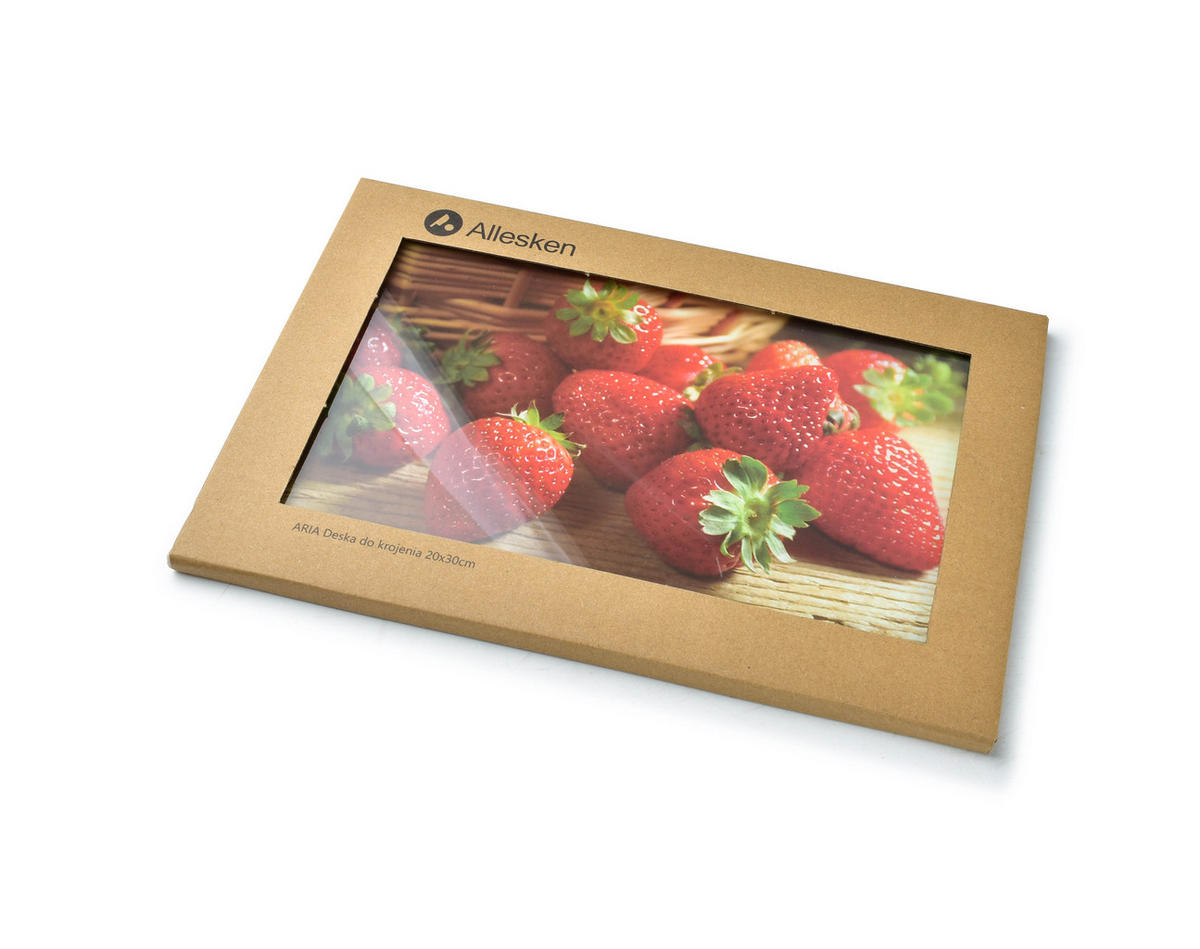 SCHNEIDEBRETT Aria Rot 30/20/2 cm Glas - Rot, Glas (20/30cm) - Mondex