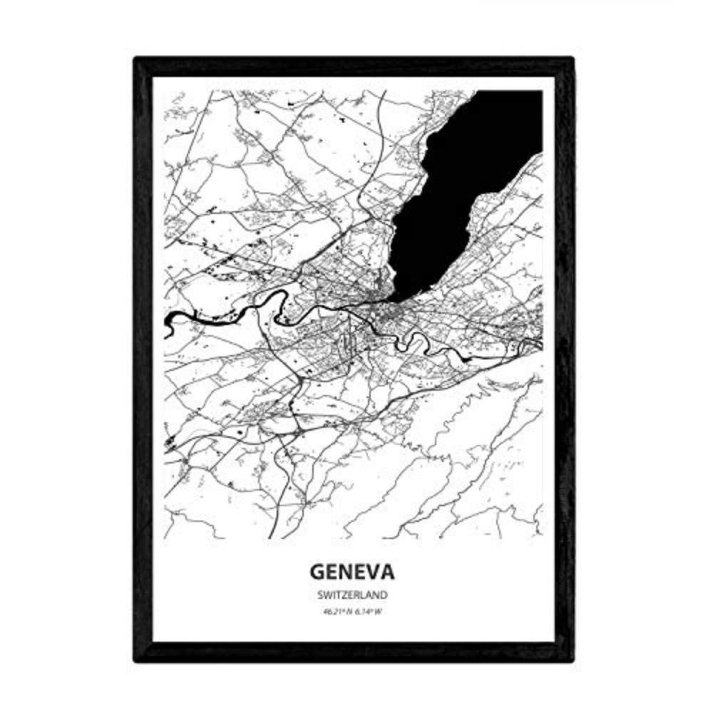 POSTER Genf - Schweiz A3 Rahmenlos - Klar, Papier (29.7/5/42cm) - Nacnic