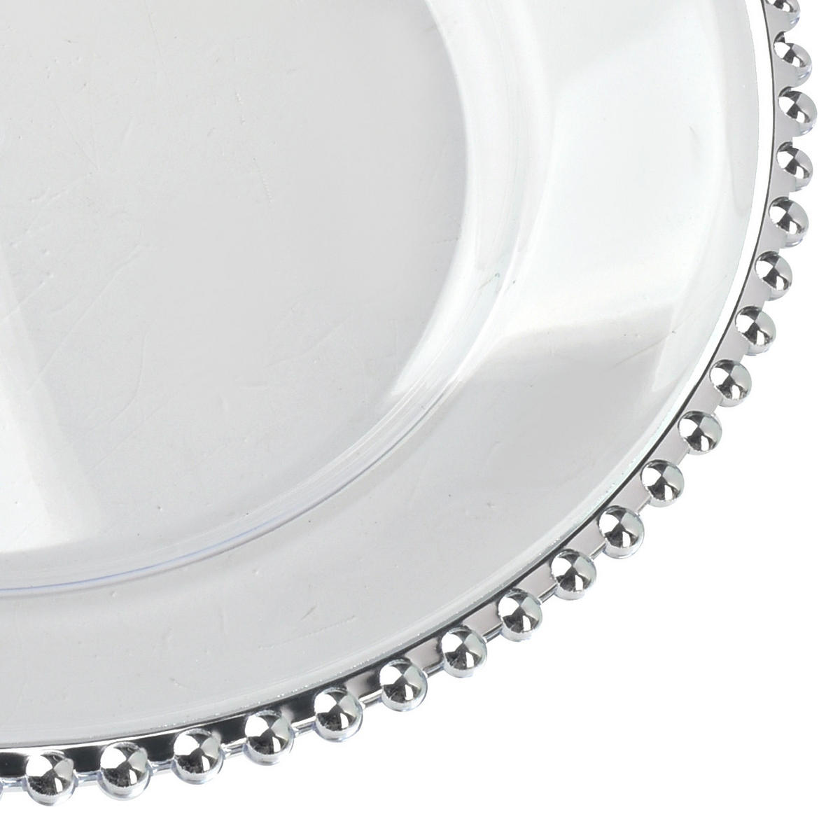 SERVIERTELLER Blanche Silber 33/33/1.5cm Plastik - Silberfarben, Kunststoff (33/1.5/33cm) - Mondex