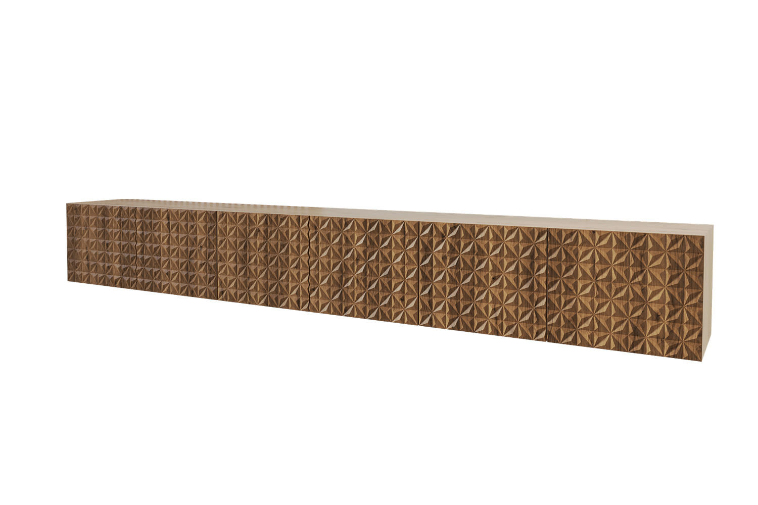 LOWBOARD VIRA-W 3x100x40x41 cm - Artisan / Katania - Eiche Wotan, Holzwerkstoff (300/40/41cm) - ALTDECOR