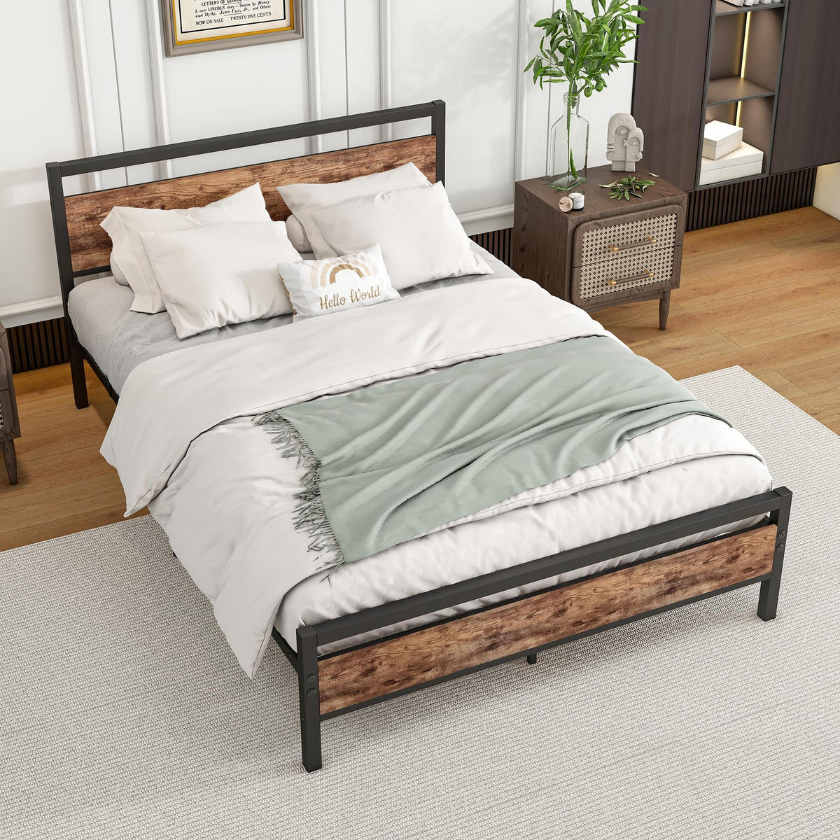 METALLBETT 140/200 cm DE-33024 mit Lattenrost und Stauraum Braun - Braun, Metall (140/200cm) - ComfortXL